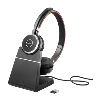 Jabra Evolve 65 MS Duo Headset with Stand
