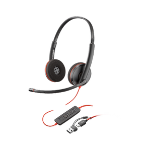 HP Poly Blackwire 3220 Stereo USB-C Headset +USB-C/A